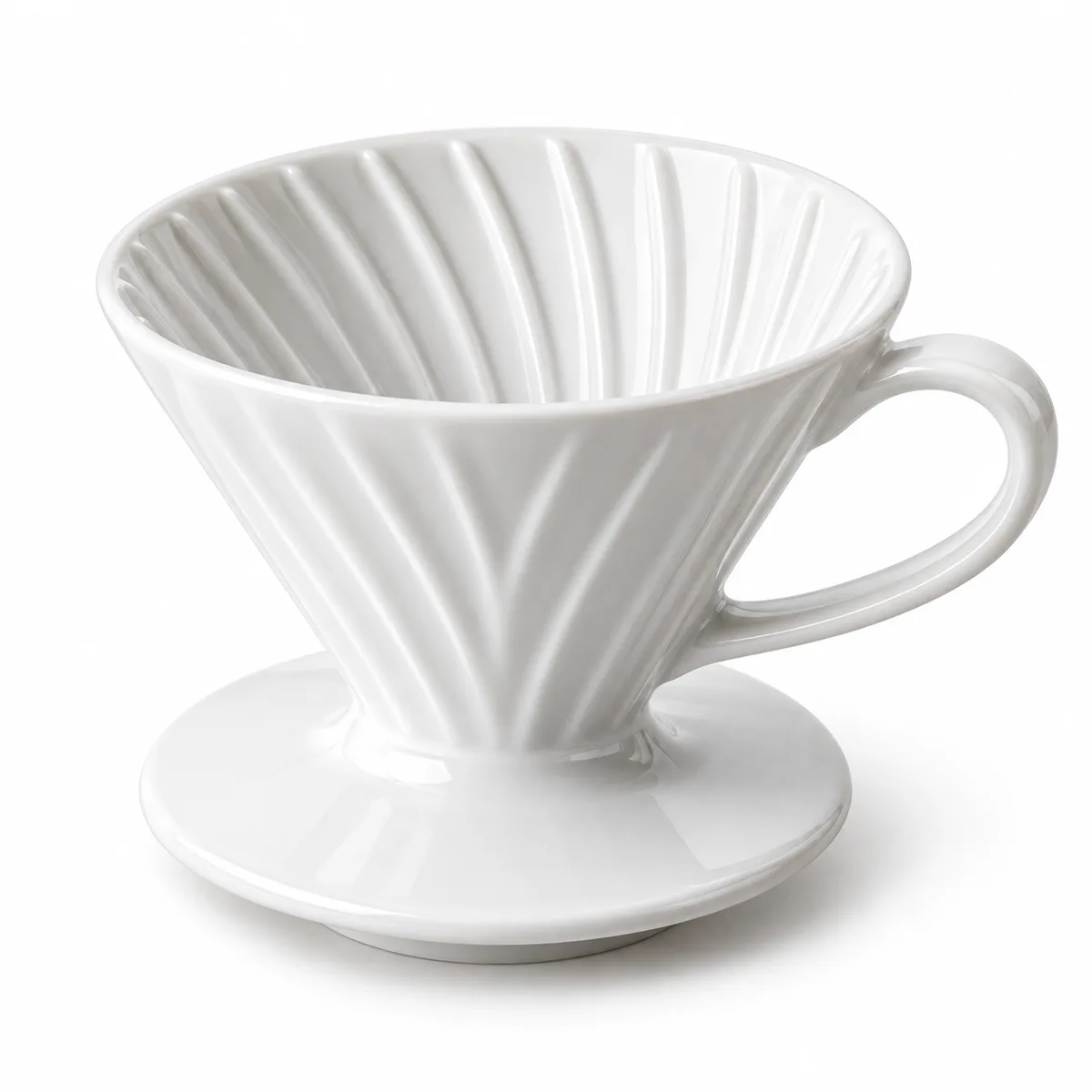 Beli keramički V60 dripper sa drškom