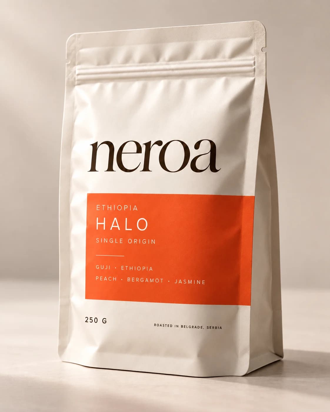 NEROA Ethiopia Halo — pakovanje 250 g iz ugla
