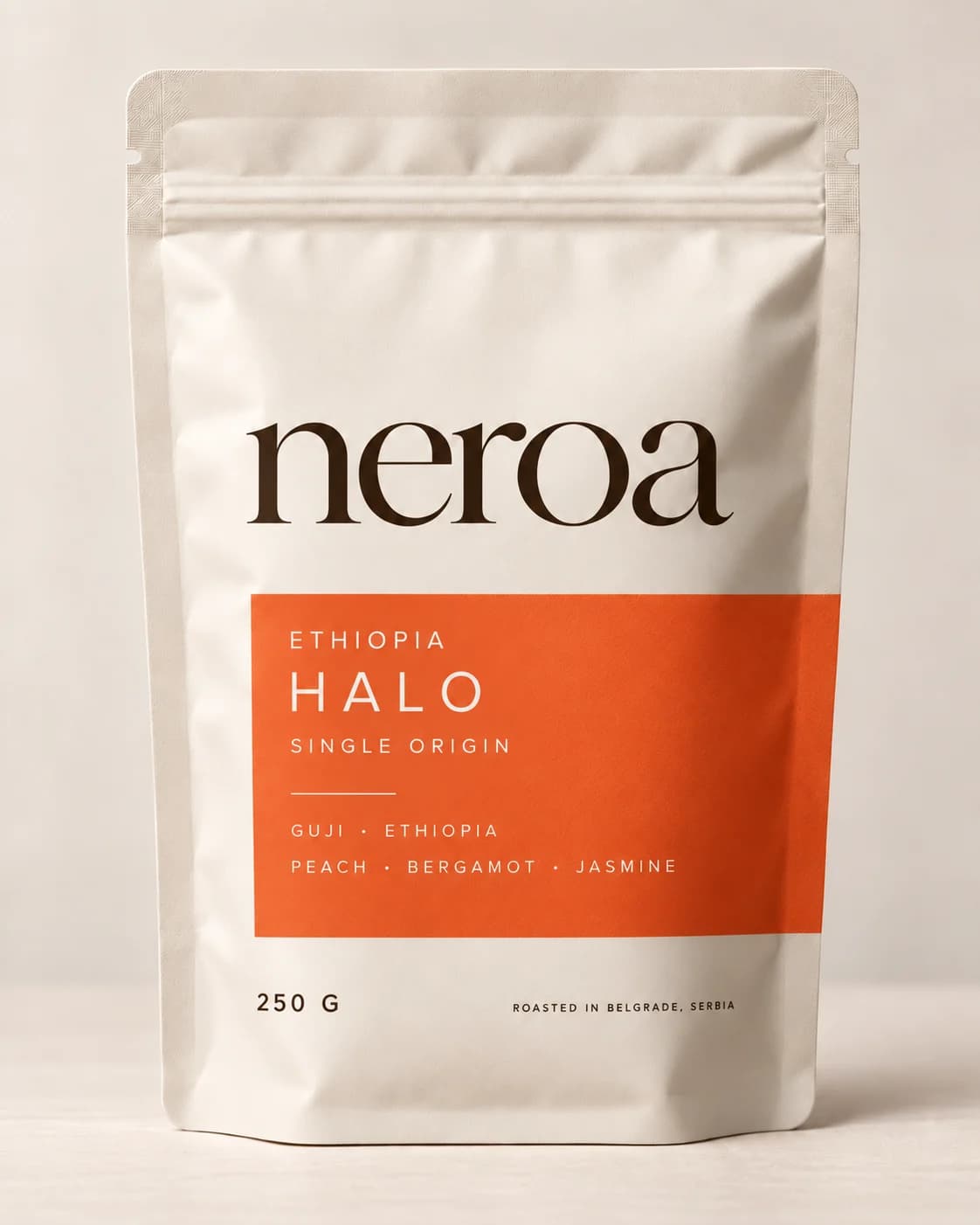 NEROA Ethiopia Halo — pakovanje 250 g, prednja strana